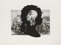 Kara Walker. Exodus of Confederates from Atlanta, from the portfolio Harper’s Pictorial History of the Civil War (Annotated). 2005. One from a portfolio of fifteen lithograph and screenprints, 39 1/16 x 52 15/16&#34; (99.2 x 134.4 cm). Publisher and printer: LeRoy Neiman Center for Print Studies, Columbia University, New York. Edition: 35. The Museum of Modern Art. General Print Fund and The Ralph E. Shikes Fund. © 2007 Kara Walker
