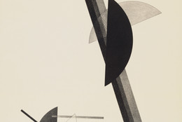 László Moholy-Nagy. Untitled, from Constructions. 1923. Lithograph, sheet: 23 9/16 × 17 5/16″ (59.8 × 44 cm). Publisher: Eckart von Sydow and Verlag des Buchhändlers Ludwig Eye, Hannover, Germany. Printer: Leunis &amp; Chapman, Hannover, Germany. Edition: 50. The Museum of Modern Art. Acquired through the publisher. © 2008 Artists Rights Society (ARS), New York/VG Bild-Kunst, Bonn