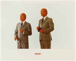 Gilbert &amp; George. The Red Sculpture Album. 1975. Artist’s book of 11 chromogenic color prints with text, 15 3/16 x 19 7/8″ (38.5 x 50.5 cm). Art &amp; Project/Depot VBVR Gift. © 2015 Gilbert &amp; George
