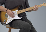 Leo Fender, George Fullerton, Freddie Tavares. Fender Stratocaster Electric Guitar. Designed 1954, this example 1957. Wood, metal, and plastic. Committee on Architecture and Design Funds