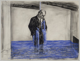 William Kentridge. Drawing from Stereoscope, “Untitled.” 1998–99. Charcoal, pastel, and colored pencil on paper, 47 1/4 × 63″ (120 × 160 cm). The Museum of Modern Art, New York. Gift of The Junior Associates of The Museum of Modern Art, with special contributions from Anonymous, Scott J. Lorinsky, Yasufumi Nakamura, and The Wider Foundation