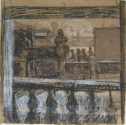 Walter Richard Sickert. Pimlico. 1909. Charcoal, watercolor, and chalk on paper, 21 1/2 × 19 1/2ʺ (54.6 × 49.6 cm). The Joan and Lester Avnet Collection. © 2016 Estate of Walter Richard Sickert / Artists Rights Society (ARS), New York / DACS, London