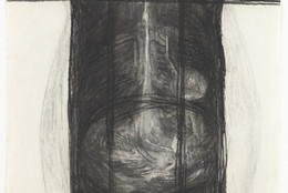 Magdalena Abakanowicz. Body 81F. 1981. Charcoal on paper, 39 3/8 × 29 5/8″ (100 × 75.3 cm). Gift of Edward R. Broida and Richard E. Salomon. © 2016 Magdalena Abakanowicz. Photo: Thomas Griesel