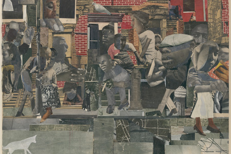 Romare Bearden. The Dove. 1964. Cut-and-pasted printed paper, gouache, pencil, and colored pencil on board, 13 3/8 × 18 3/4″ (33.8 × 47.5 cm). Blanchette Hooker Rockefeller Fund. Photo: Thomas Griesel