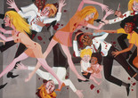 Faith Ringgold. American People Series #20: Die. 1967. Oil on canvas, two panels, 72 × 144″ (182.9 × 365.8 cm). Purchase; and gift of the Modern Women&#39;s Fund