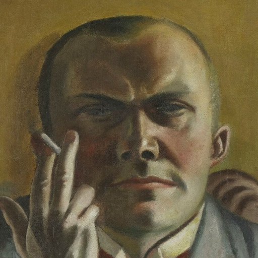 Max Beckmann. Self-Portrait with a Cigarette. 1923. Oil on canvas, 23 3/4 × 15 7/8&#34; (60.2 × 40.3 cm). Gift of Dr. and Mrs. F. H. Hirschland. © 2016 Artists Rights Society (ARS), New York / VG Bild-Kunst, Bonn