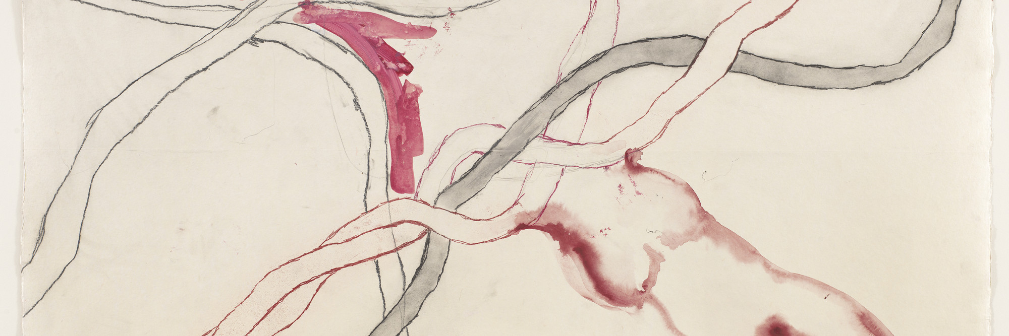 Louise Bourgeois. No. 5 of 14 from the installation set À l’Infini. 2008. Soft ground etching, with selective wiping, watercolor, gouache, pencil, colored pencil, and watercolor wash additions, 40 x 60&#34; (101.6 x 152.4 cm). The Museum of Modern Art, New York. Purchased with funds provided by Agnes Gund, Marie-Josée and Henry R. Kravis, Marlene Hess and James D. Zirin, Maja Oeri and Hans Bodenmann, and Katherine Farley and Jerry Speyer, and Richard S. Zeisler Bequest (by exchange). © 2017 The Easton Foundation/Licensed by VAGA, NY