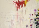 Cy Twombly. The Four Seasons: Spring, Summer, Autumn, and Winter. 1993–94. Synthetic polymer paint, oil, house paint, pencil, and crayon on four canvases. Spring 10&#39; 3 1/8&#34; x 6&#39; 2 7/8&#34; (312.5 x 190 cm); Summer 10&#39; 3 3/4&#34; x 6&#39; 7 1/8&#34; (314.5 x 201 cm); Autumn 10&#39; 3 1/2&#34; x 6&#39; 2 3/4&#34; (313.7 x 189.9 cm); Winter 10&#39; 3 1/4&#34; x 6&#39; 2 7/8&#34; (313 x 190.1 cm). The Museum of Modern Art, NY. Gift of the artist. © 2017 Cy Twombly Foundation