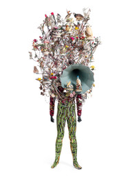 Nick Cave. Soundsuit. 2011. Found objects, knit head and bodysuit, and mannequin, 10&#39; 1&#34; x 42&#34; x 33&#34; (307.3 x 106.7 x 83.8 cm). The Museum of Modern Art, New York. Gift of Agnes Gund in honor of Dr. Stuart W. Lewis. © 2018 Nick Cave. Photo: Imaging and Visual Resources Department, MoMA