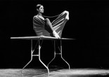 Peter Moore’s photograph of Lucinda Childs in Pastime,1963. Performed in Surplus Dance Theater: Program Exchange, New York, March 2, 1964