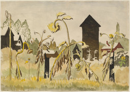 Charles Burchfield (American, 1893–1967)
Rogues' Gallery
1916
Watercolor and pencil on paper
13 7/8 x 19 7/8" (35.2 x 50.6 cm)
Gift of Abby Aldrich Rockefeller