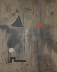 Joan Miró. The Birth of the World. Montroig, late summer–fall 1925. Oil on canvas, 8&#39; 2 3/4&#34; x 6&#39; 6 3/4&#34; (250.8 x 200 cm). Acquired through an anonymous fund, the Mr. and Mrs. Joseph Slifka and Armand G. Erpf Funds, and by gift of the artist. © 2018 Successió Miró/Artists Rights Society (ARS), New York/ADAGP, Paris