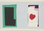 Henri Matisse. The Heart (Le Coeur) from Jazz. 1947. One from a portfolio of 20 pochoirs, composition (irreg.): 14 13⁄16 × 24&#34; (37.7 × 61 cm); sheet: 16 9⁄16 × 25 11⁄16&#34; (42.1 × 65.3 cm). Gift of the artist. © 2019 Succession H. Matisse/Artists Rights Society (ARS), New York