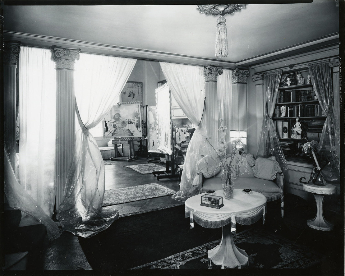 Peter A. Juley &amp; Son. Florine Stettheimer&#39;s apartment, with a view of Family Portrait II on the far left. c. 1930s