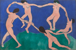Henri Matisse. Dance (I). 1909. Oil on canvas, 8&#39; 6 1/2&#34; × 12&#39; 9 1/2&#34; (259.7 × 390.1 cm). Gift of Nelson A. Rockefeller in honor of Alfred H. Barr, Jr. © 2019 Succession H. Matisse/Artists Rights Society (ARS), New York