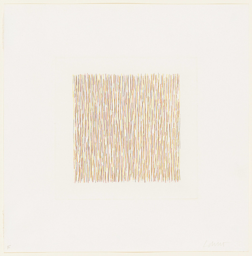 Sol LeWitt. Lines, Not Straight, Not Touching, Four Colours. 1971