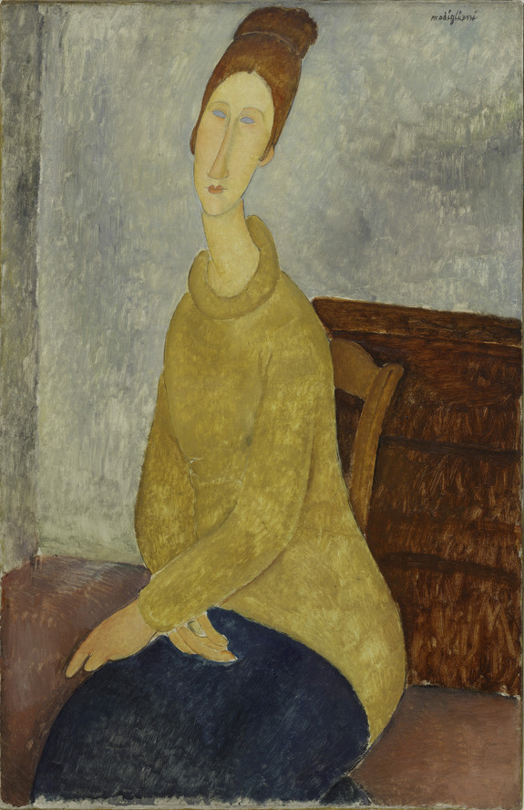Amedeo Modigliani. Le Sweater jaune (Jeanne Hébuterne with Yellow Sweater). 1918–19