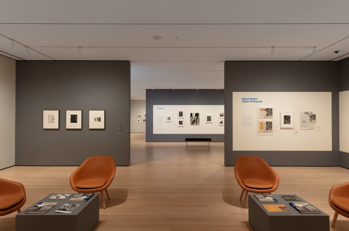 Installation view of the exhibition Dorothea Lange: Words &amp; Pictures. Photo: John Wronn