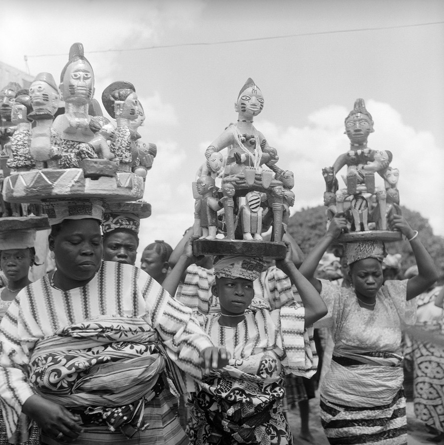Pierre Verger’s photograph of the Iemanjá festival in the Nigerian city of Abeokuta. Courtesy the Fundação Pierre Verger