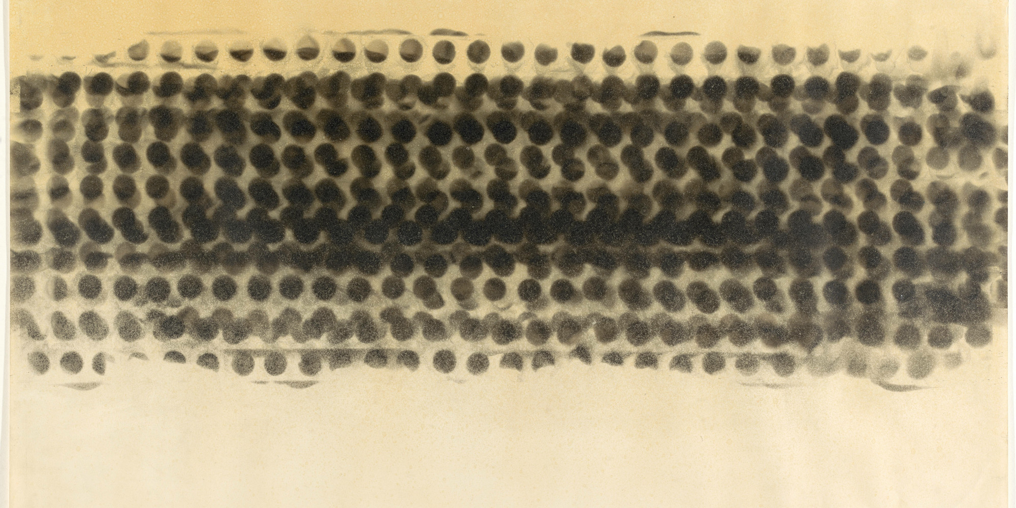 Otto Piene. Untitled (Smoke Drawing). 1959. Soot on paper, 20 × 29&#34; (51 × 73 cm). Purchased with funds provided by Sheldon H. Solow. © 2020 Otto Piene/Artists Rights Society (ARS), New York/VG Bild-Kunst, Germany