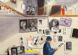 Ronnie Goodman. San Quentin Arts in Corrections Art Studio (detail). 2008. Collection of Prison Arts Project, William James Association.