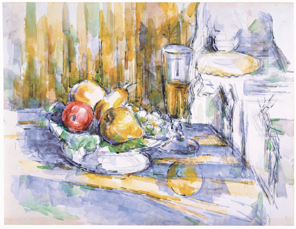 Paul Cézanne. The Dessert (Le Dessert). c. 1900–06. Pencil and watercolor on paper