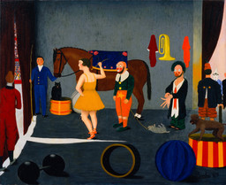 Camille Bombois. Before Entering the Ring. 1930–35. Oil on canvas, 23 5/8 × 28 3/4&#34; (60 × 73 cm). Abby Aldrich Rockefeller Fund