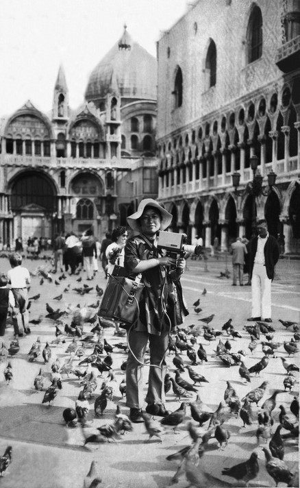 Shigeko Kubota in Piazza San Marco, Venice, 1972