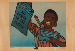 Emory Douglas. The Black Panthers: All Power to the People. 1969. Printed in six colors on newsprint, 14 15/16 × 22 11/16&#34; (38 × 57.7 cm). Alfred H. Barr, Jr. Papers, II.A.61. The Museum of Modern Art Archives, New York