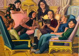 Grace Espinosa, 12th grade, Fiorello H. LaGuardia HS of Music &amp; Art and Performing Arts. The Reading. 2022. Oil on canvas. Courtesy the artist